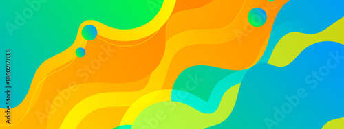 Dynamic gradient design with fluid shapes and circles. Perfect for modern branding, digital art, web backgrounds, and presentation slides