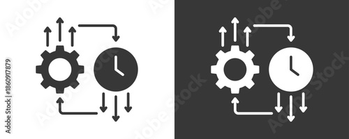 Efficiency Icon Set Multiple Style Collection