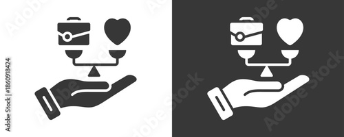 Work Life Balance Icon Set Multiple Style Collection