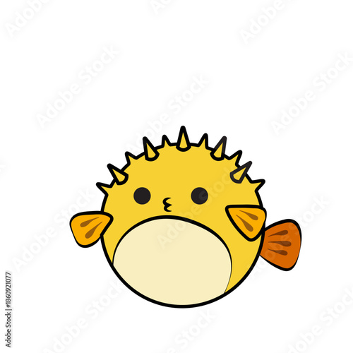 Sea animals with white background