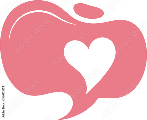 Abstract Pink Heart Shape Vector Illustration for Valentine and Romantic Design