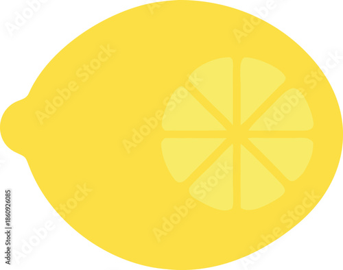Vector icon of a lemon.