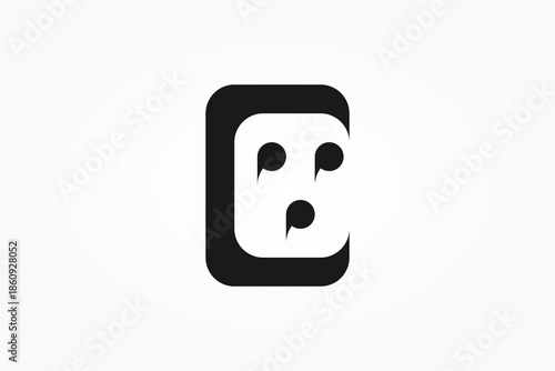 an abstract letter C with skull