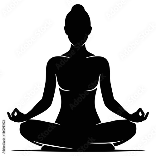 Yoga Meditation Silhouette Icon