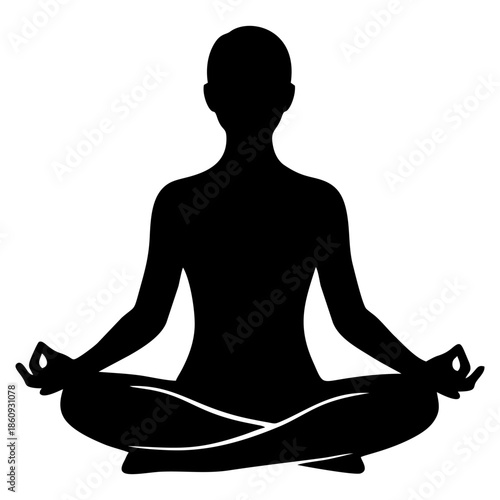Yoga Meditation Silhouette Icon