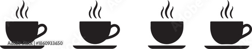 Coffee mug and tea cup vector icon . coffe cup icon vector thin outline style sign.
