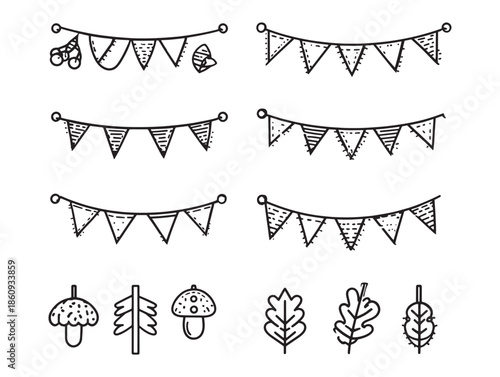 Autumn bunting dances in crisp air