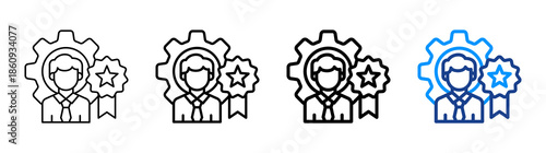 Professionalism Icon Different Style Outline Collection Set
