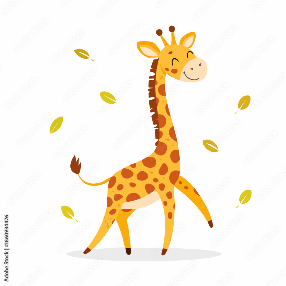 Obraz premium giraffe dancing with long flowing moves