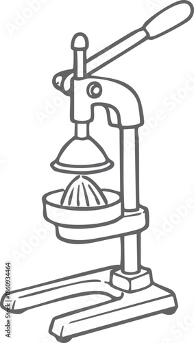 Lever citrus press juicer