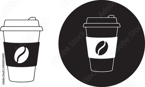Coffee cup vector icon set. Paper coffee cup icon isolated . coffee cup icons vector graphics for web designs.