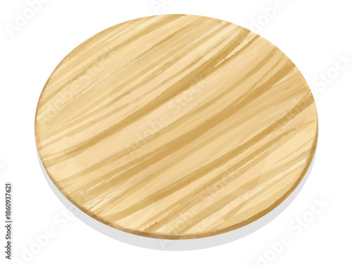 木製のお皿 ベクターイラスト 食器 器 ナチュラル