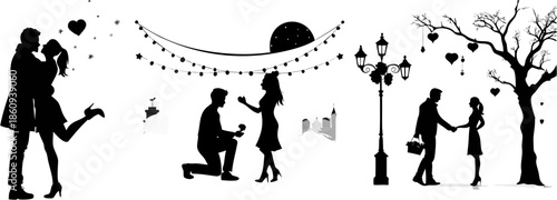 Dark building with illuminated windows at night