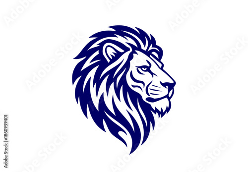 Majestic Tribal Lion Silhouette - Modern Minimalist King of Jungle Graphic