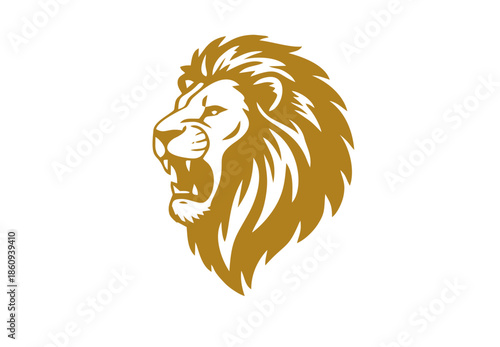 Majestic Tribal Lion Silhouette - Modern Minimalist King of Jungle Graphic