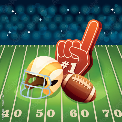American football illustration