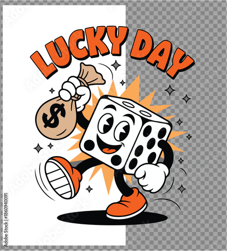 A cute and funny cartoon pumpkin character smiling happily for a playful Halloween design