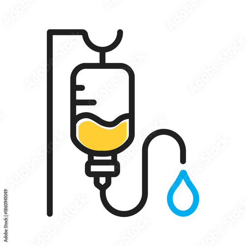 Vector multi color icon for Iv drip
