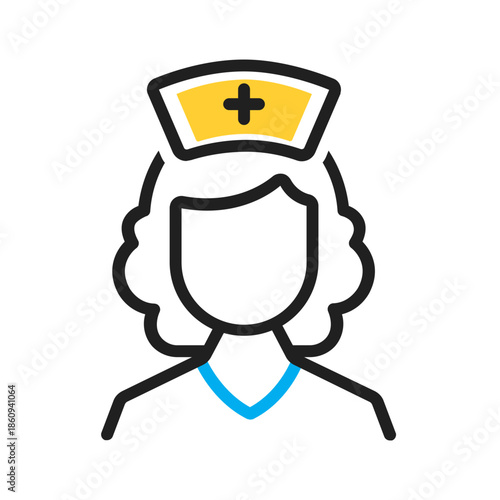 Vector multi color icon for Nurse