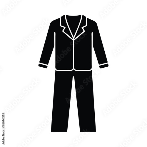 Satin Pajamas With Piping Vector Illustration