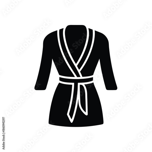 Wrap Cardigan With Belted Waist Vector Illustration