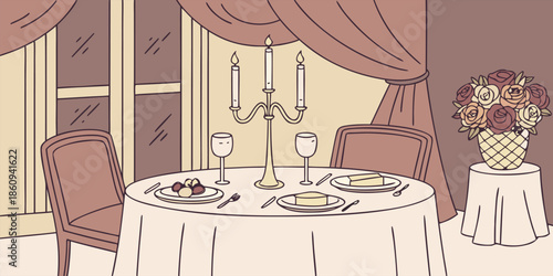 Candlelit Dinner Party with Fine Wine and Luxurious Decor