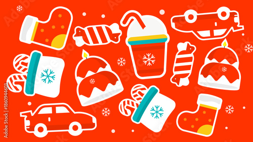 Christmas themed car stocking and candy