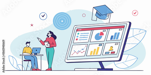 Futuristic Online Education Platform Interface 2026