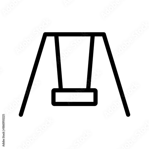 Playful Swing icon set for playgrounds, recreation and outdoor activity design collection