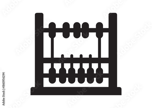 Abacus icon, Abacus silhouette vector