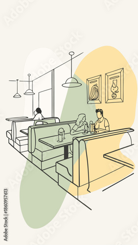 Classic American Diner Booth