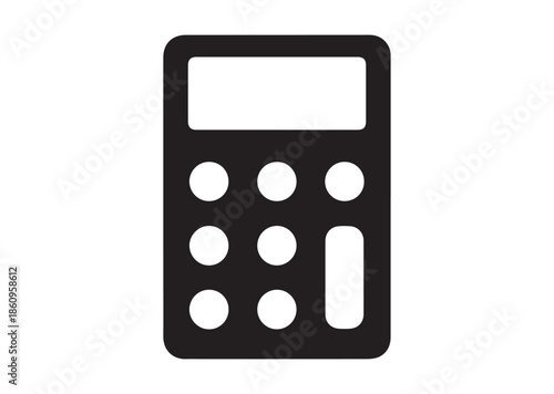 Calculator icon, Calculator silhouette vector