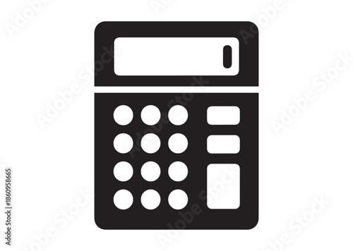 Calculator icon, Calculator silhouette vector