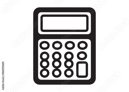 Calculator icon, Calculator silhouette vector