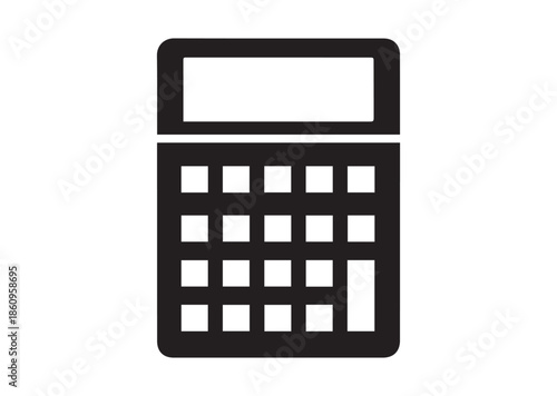 Calculator icon, Calculator silhouette vector