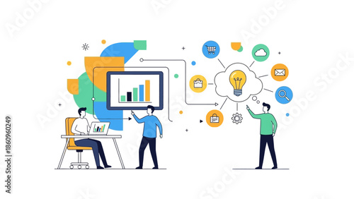 Team Discussing Business Strategy and Ideas.