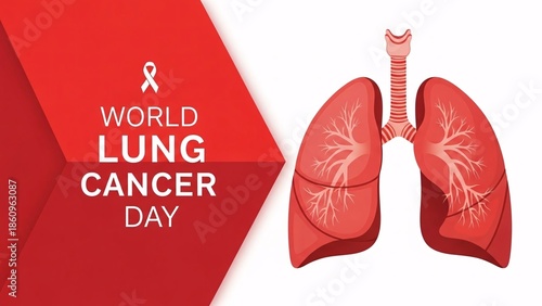 World lung cancer day awareness illustration