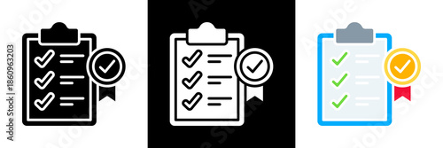 Criteria Icon Set Glyph vector Illustration 