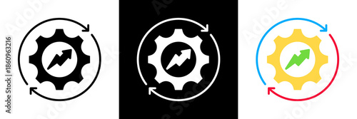 Optimization Icon Set Glyph vector Illustration 