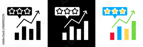 Quality Score Icon Set Glyph vector Illustration 