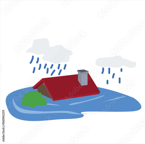 the house was flooded up to the roof