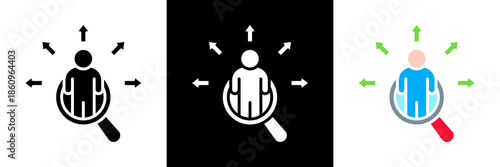 Look For Icon Set Glyph vector Illustration 