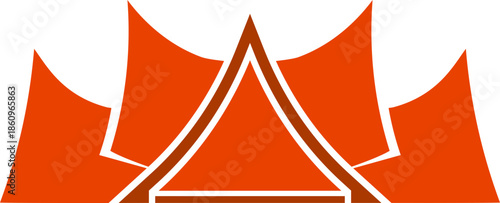 Minangkabau Traditional House Roof Illustration, Padang Restaurant Logo