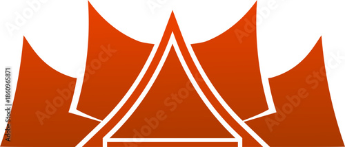 Minangkabau Traditional House Roof Illustration, Padang Restaurant Logo