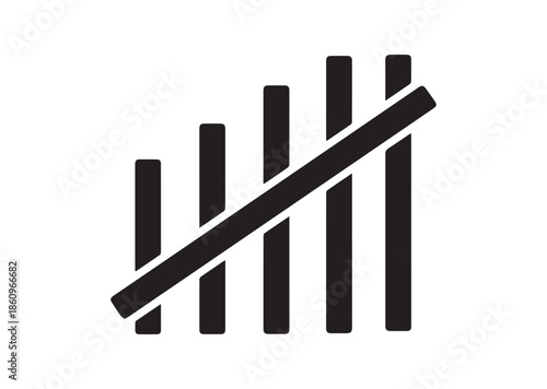 Tally marks icon, Tally marks silhouette vector