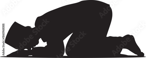 Black silhouette of person doing yoga in downward dog pose