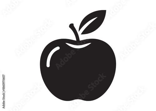 Apple icon, Apple silhouette vector