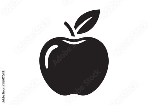 Apple icon, Apple silhouette vector