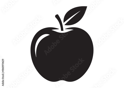 Apple icon, Apple silhouette vector