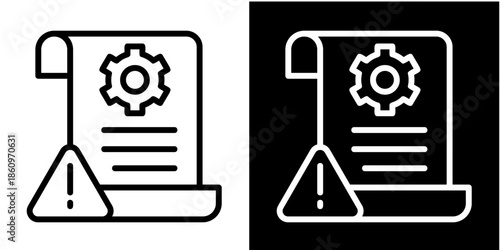Risk Assessment Iconset White Style Collection